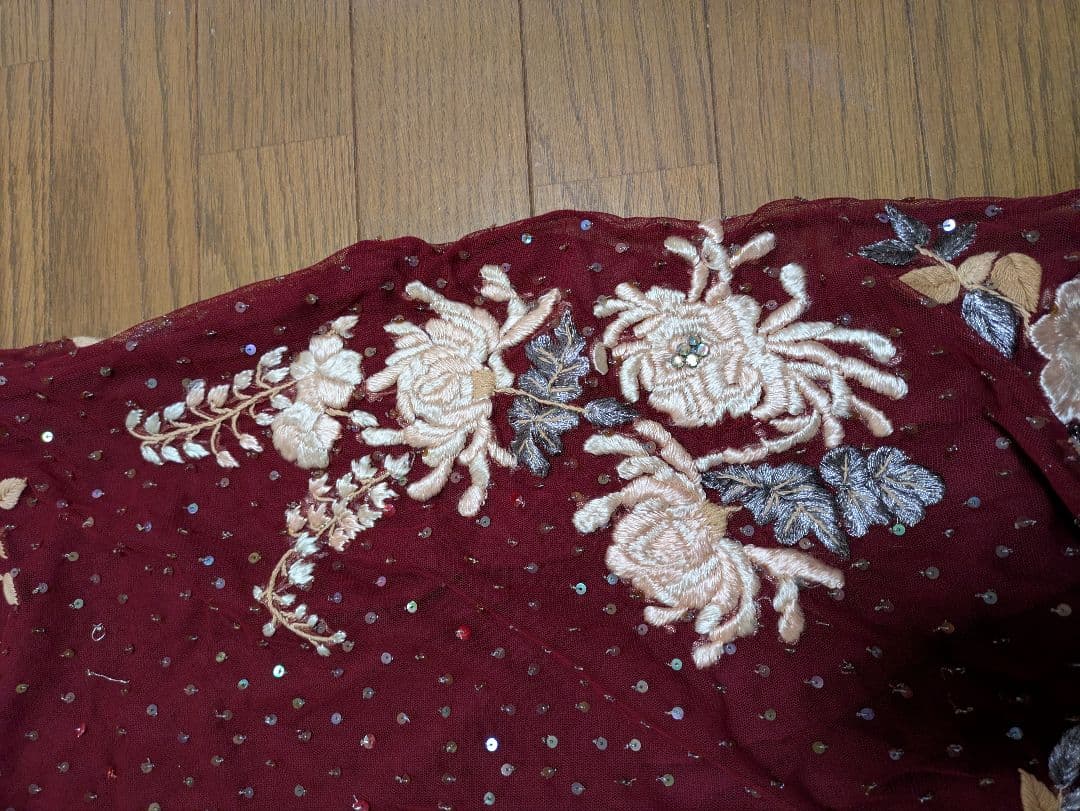 アンナモリナーニ　ブルマリン　定価100万コレクションドレス　イタリア製一点物