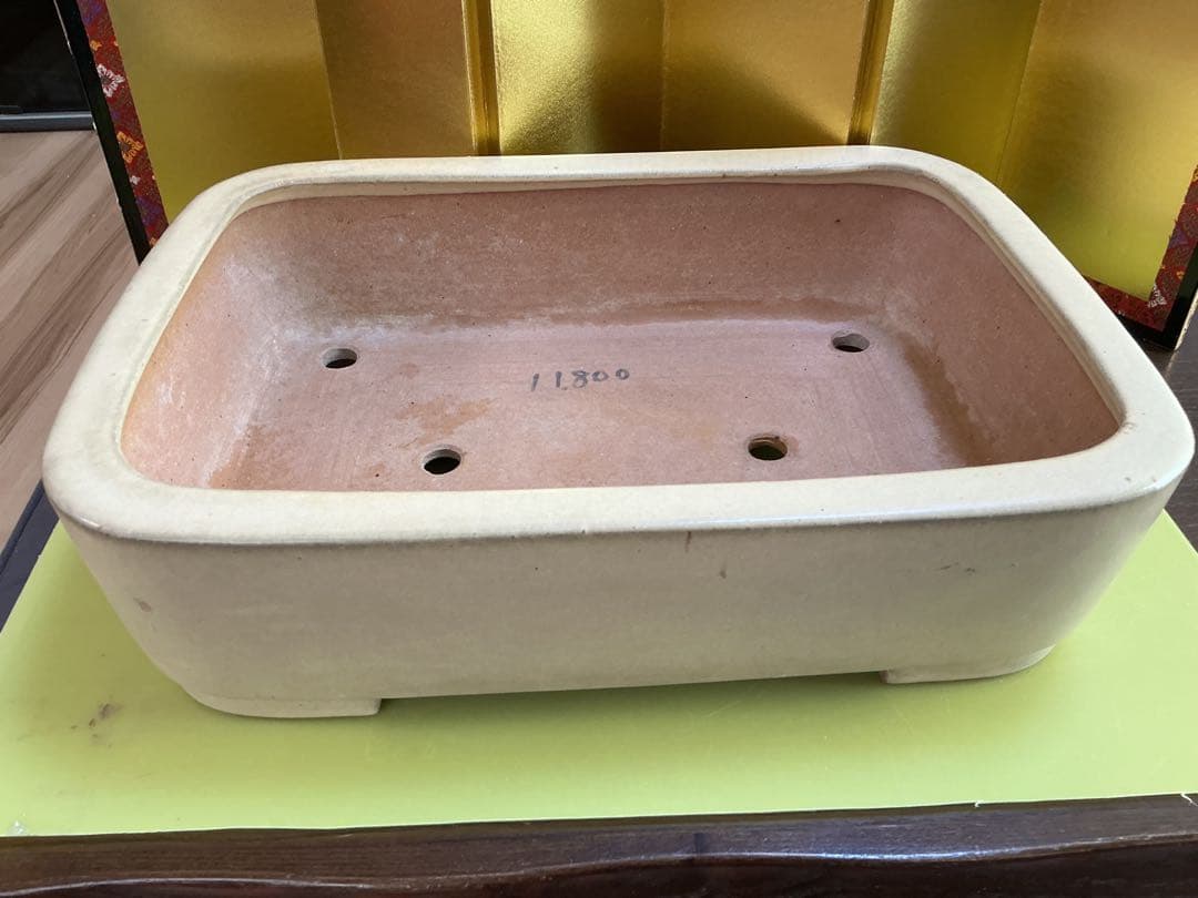 盆栽鉢　極上品　落款入り　盆栽鉢　観賞石