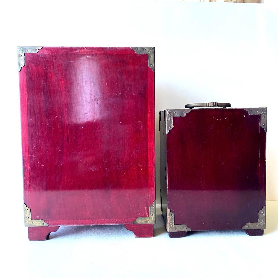 アンティーク　李朝家具 ジュエリーボックス　鍵付きアクセサリーケース　古美術