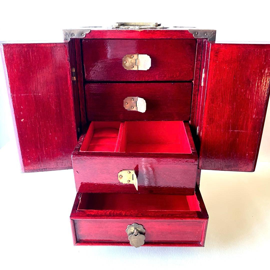 アンティーク　李朝家具 ジュエリーボックス　鍵付きアクセサリーケース　古美術