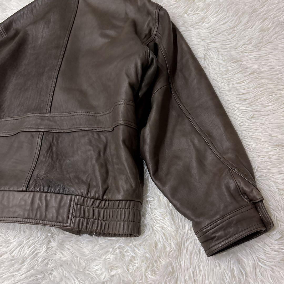 SUB URBAN レザージャケット　A-2 羊革　LLサイズ　ブラウン　茶