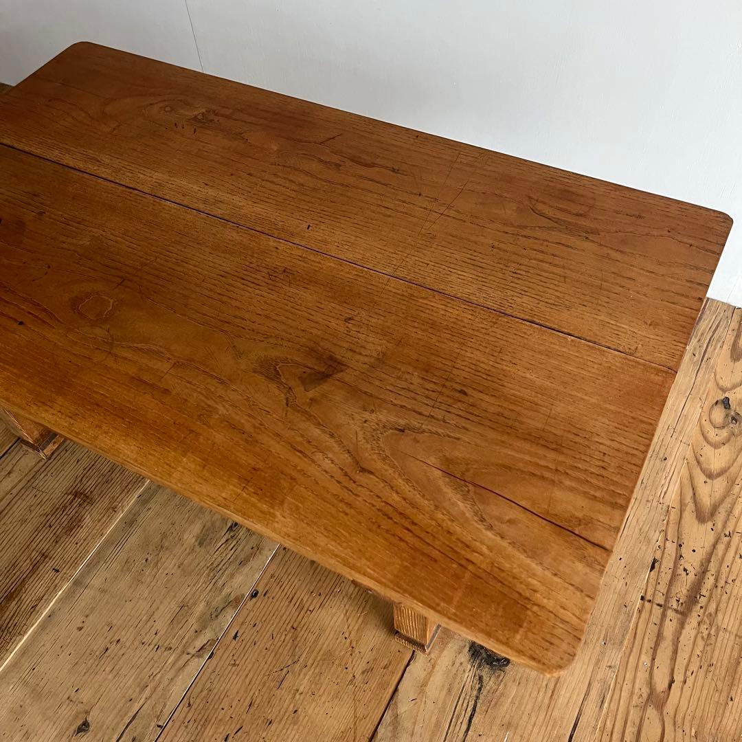 アンティーク ローテーブル 文机 無垢材 z730