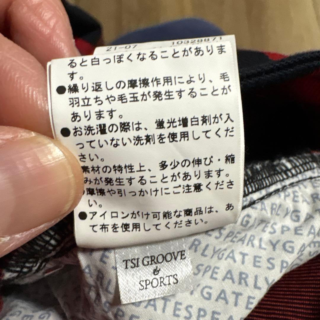 【美品】PEARLY GATES チェックパンツ レッド/ブラック