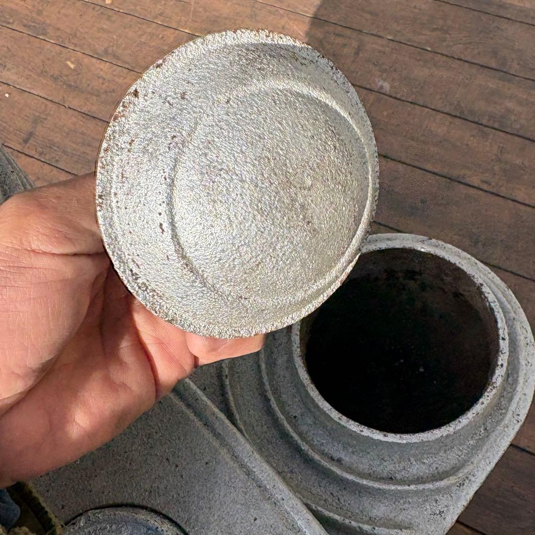 A2 ヤクシン 石炭ストーブ 鋳物製 アンティーク 暖炉 昭和レトロ オブジェ