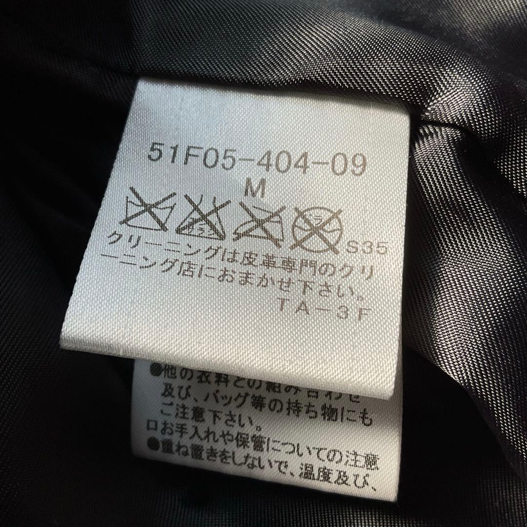 ライナー付✨ブラックレーベルクレストブリッジ　レザー　シングルライダース　M