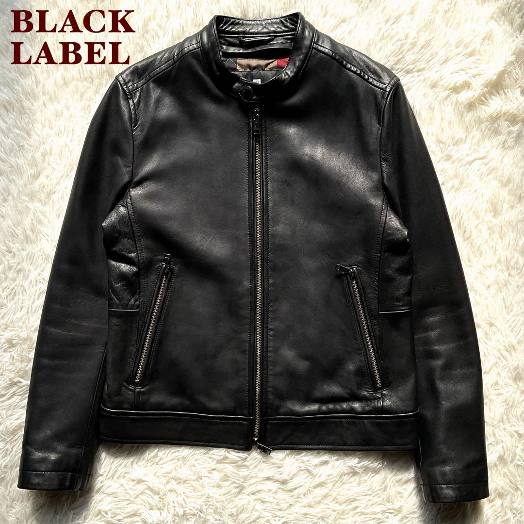ライナー付✨ブラックレーベルクレストブリッジ　レザー　シングルライダース　M