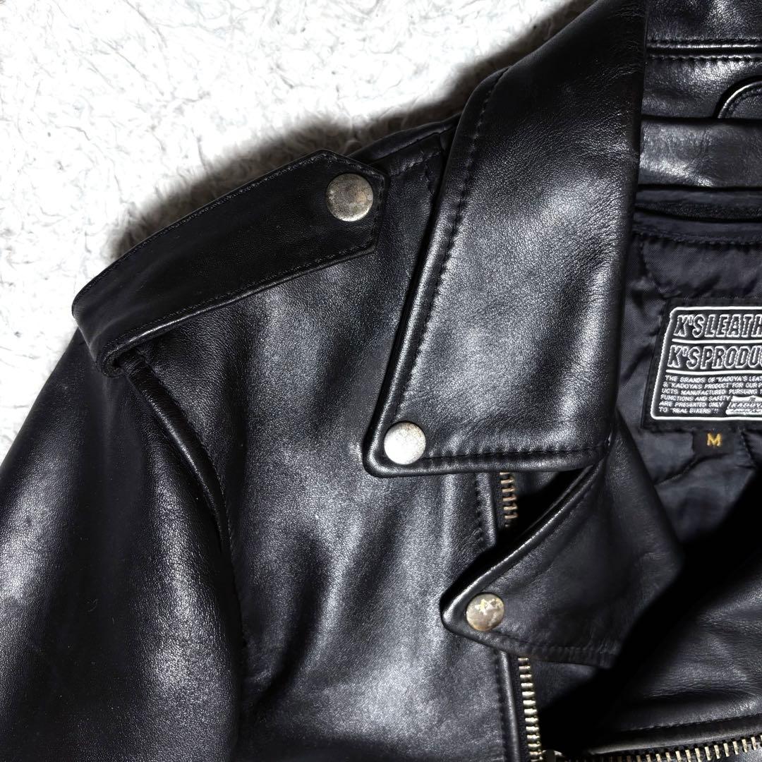ガーラ ✨KADOYA ライナー付き ダブルライダースジャケット 牛革