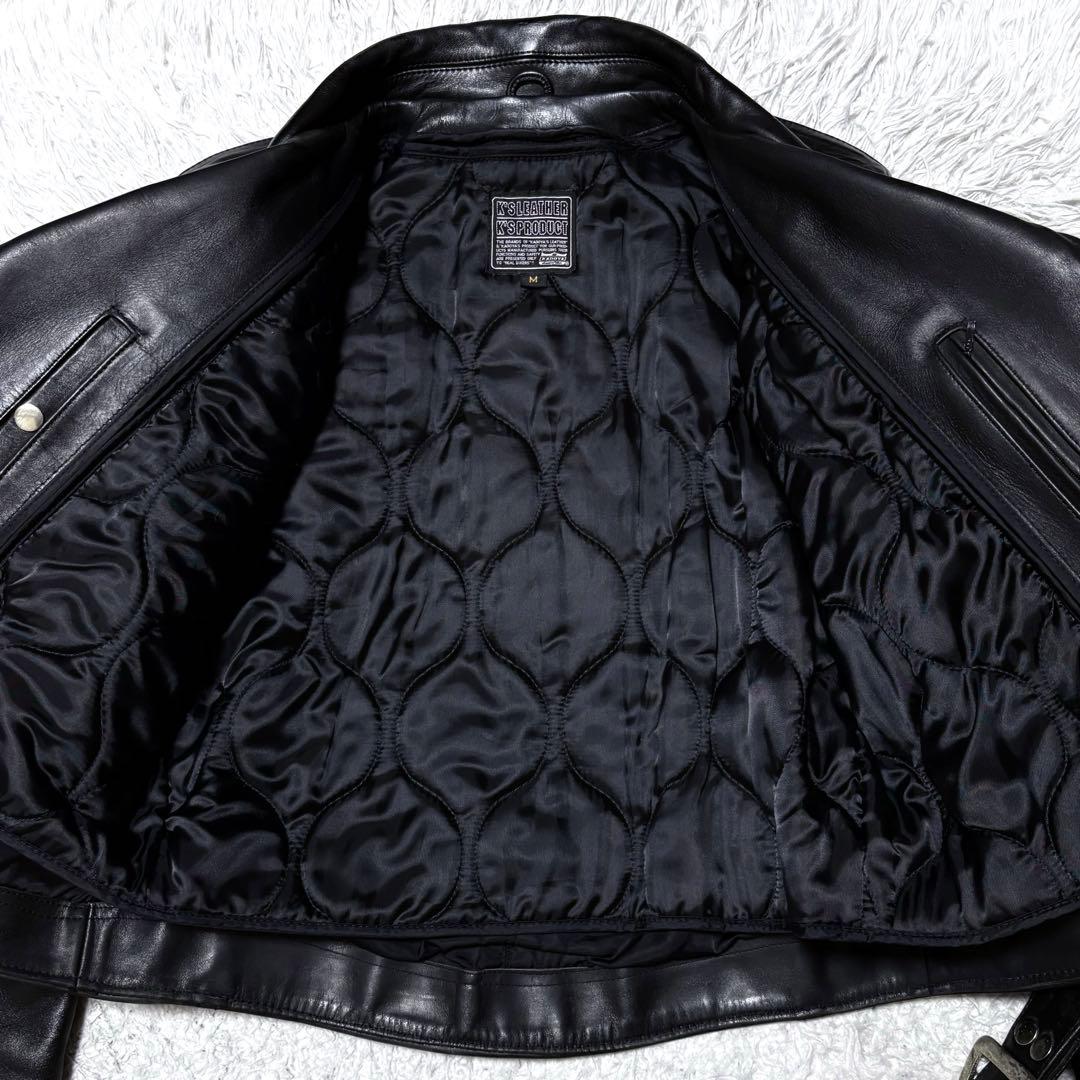 ガーラ ✨KADOYA ライナー付き ダブルライダースジャケット 牛革