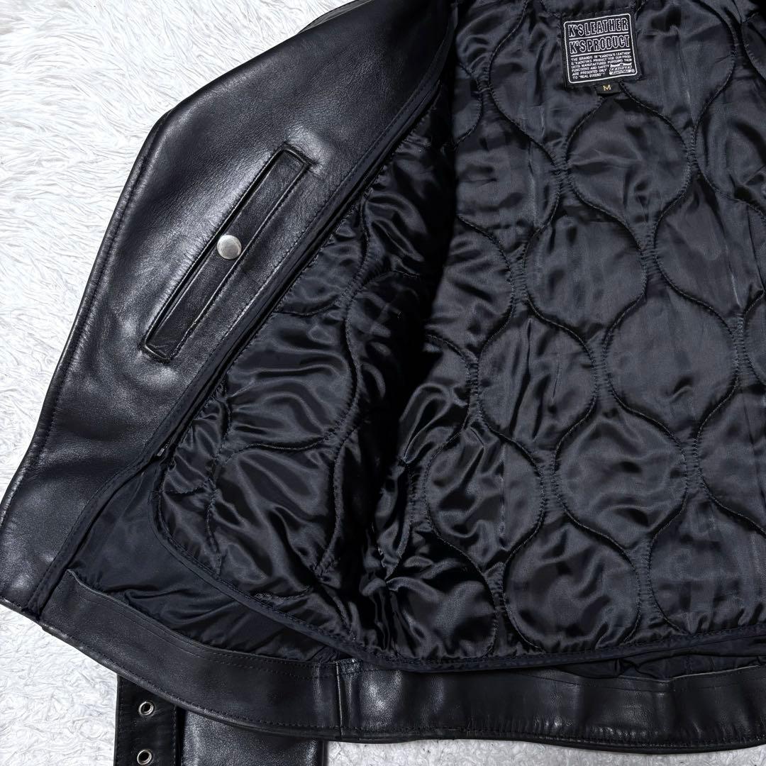 ガーラ ✨KADOYA ライナー付き ダブルライダースジャケット 牛革