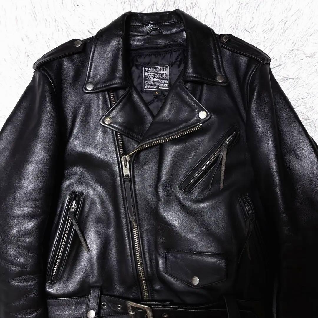 ガーラ ✨KADOYA ライナー付き ダブルライダースジャケット 牛革
