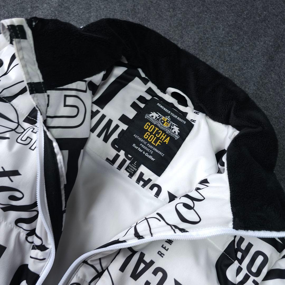 極美品 2着セット ガッチャゴルフ 中綿ゴルフブルゾンジャケット 白黒 L
