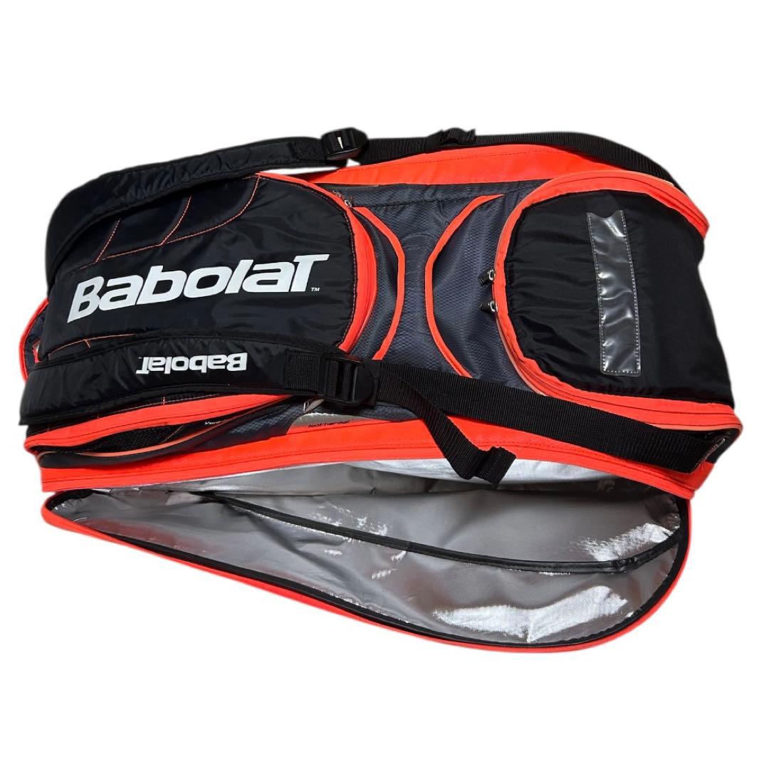 【babolaTバボラ】ラケットバッグ12本(ブラック・オレンジ)