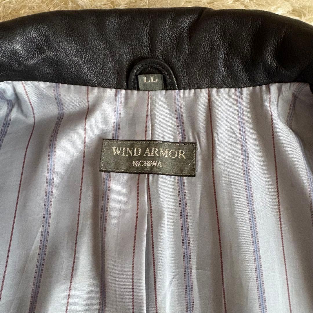 WINDARMOR ラムレザーコート LL トレンチコート ベルト 本革