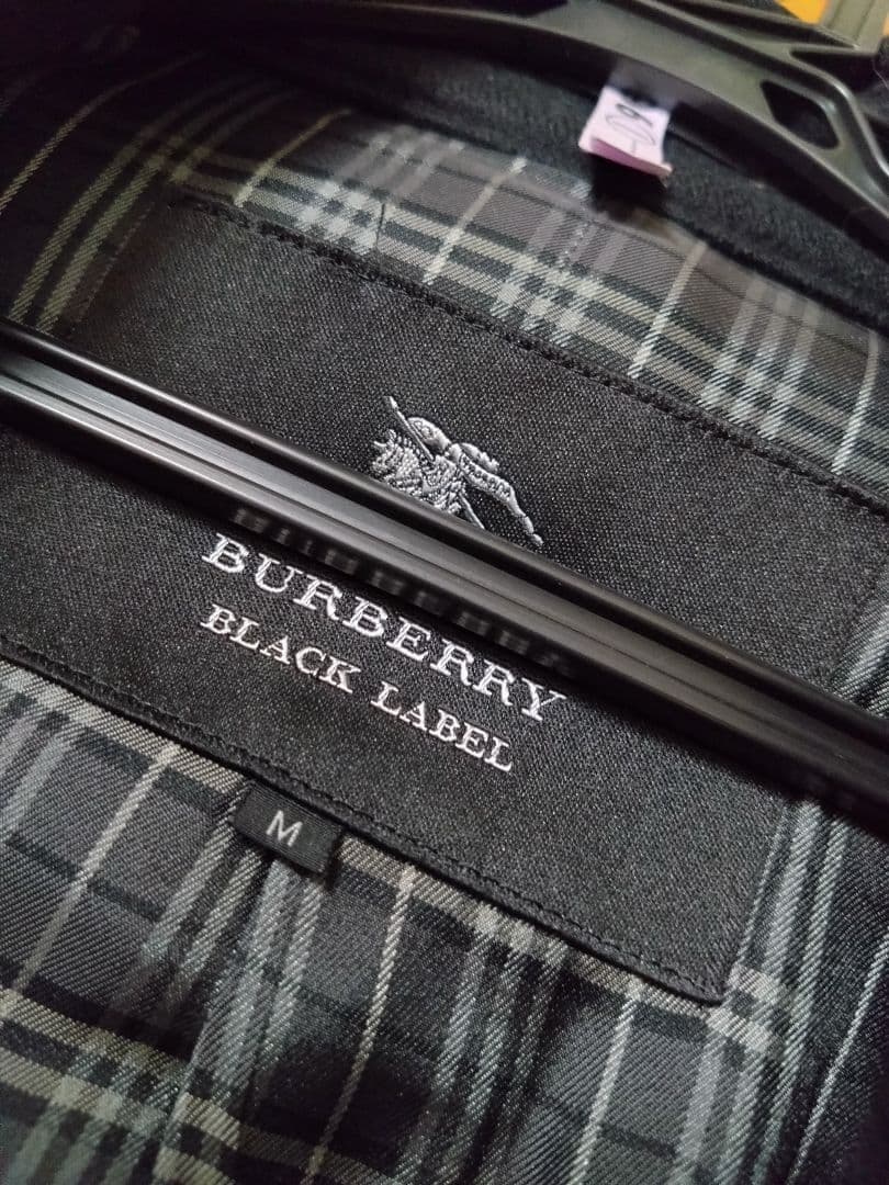 最終★BURBERRY★BLACKLABEL★メンズコート黒　ブラックレーベル