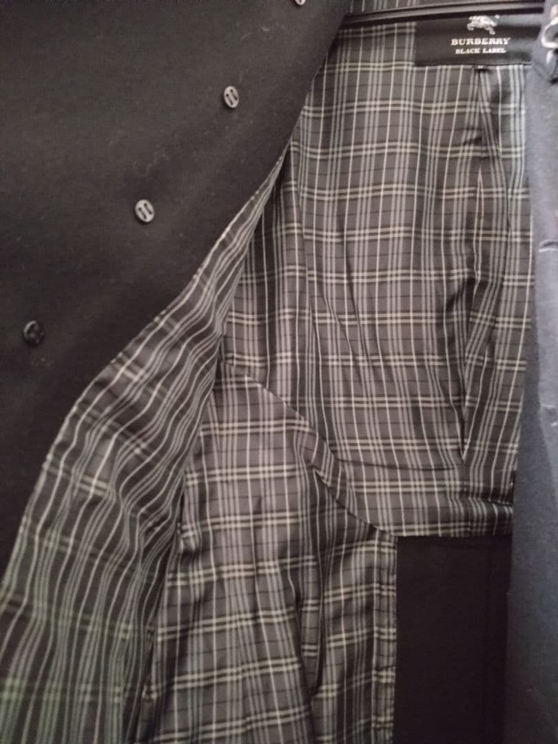最終★BURBERRY★BLACKLABEL★メンズコート黒　ブラックレーベル