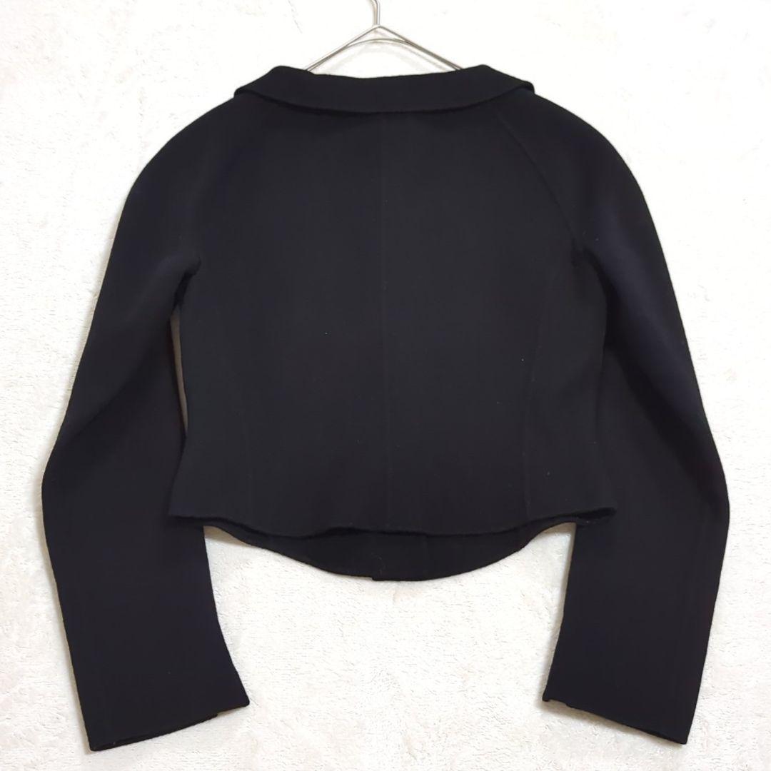 FOXEY 40 カシミヤ ダブルフェイス ショートコート ジャケット 黒