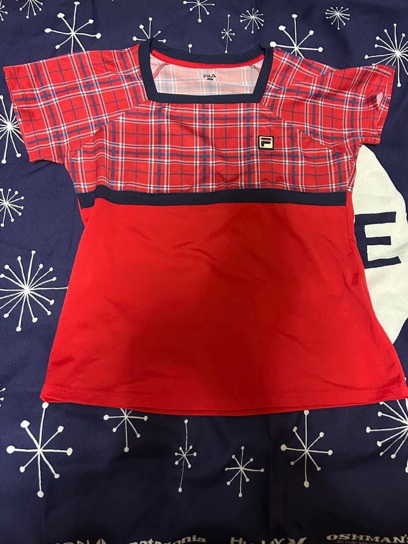 FILAフィラ レディース テニスウェア 上下2セット チェック柄