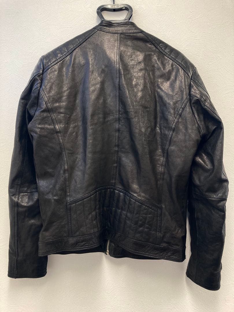 MASTERPIECE 本革ライダースジャケット 黒◇