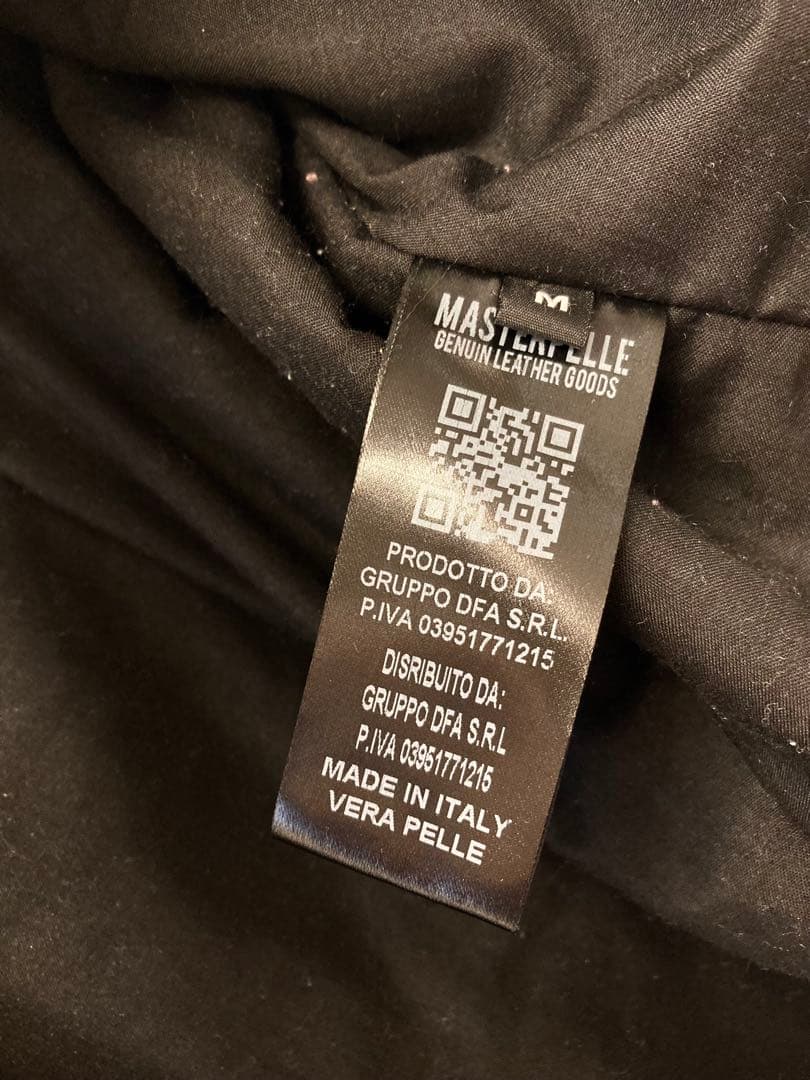 MASTERPIECE 本革ライダースジャケット 黒◇