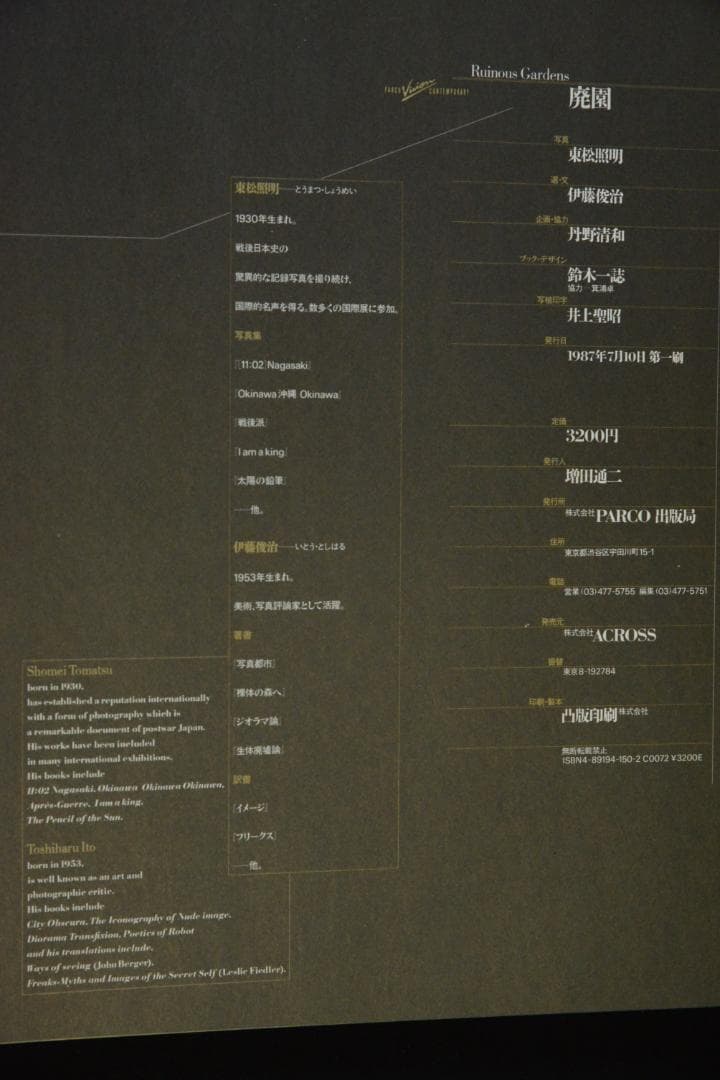 【廃園】東松照明作品集