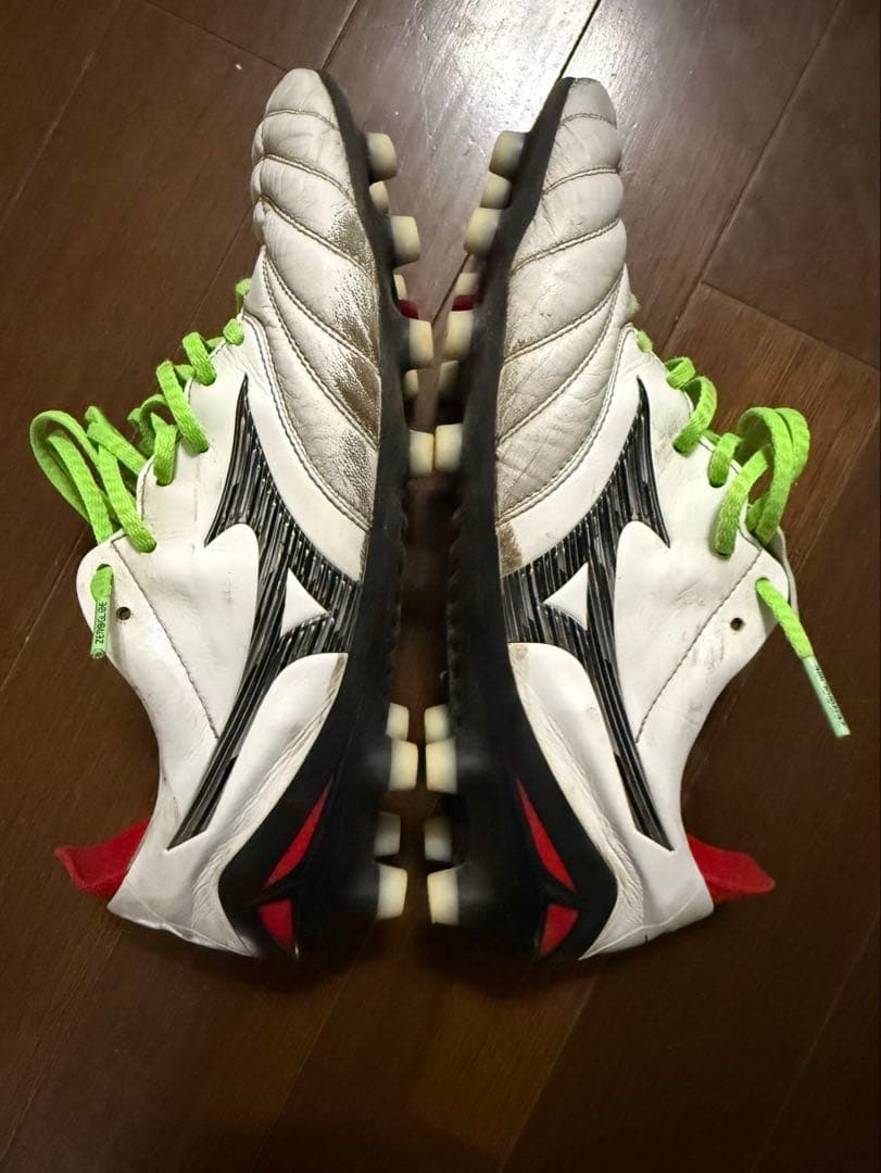 Mizuno サッカーシューズ スパイク ホワイト/グリーン