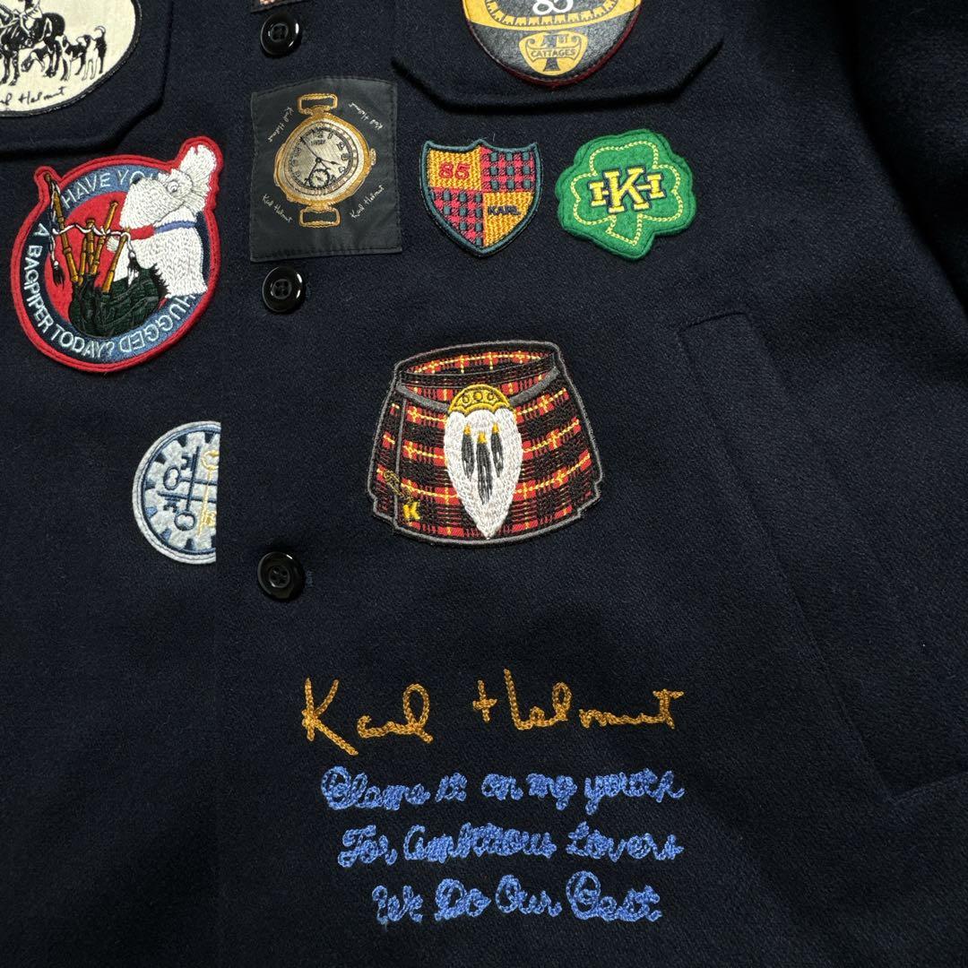 ピ*カ様 美品　カールヘルム　ワッペンジャケット　ネイビー　L