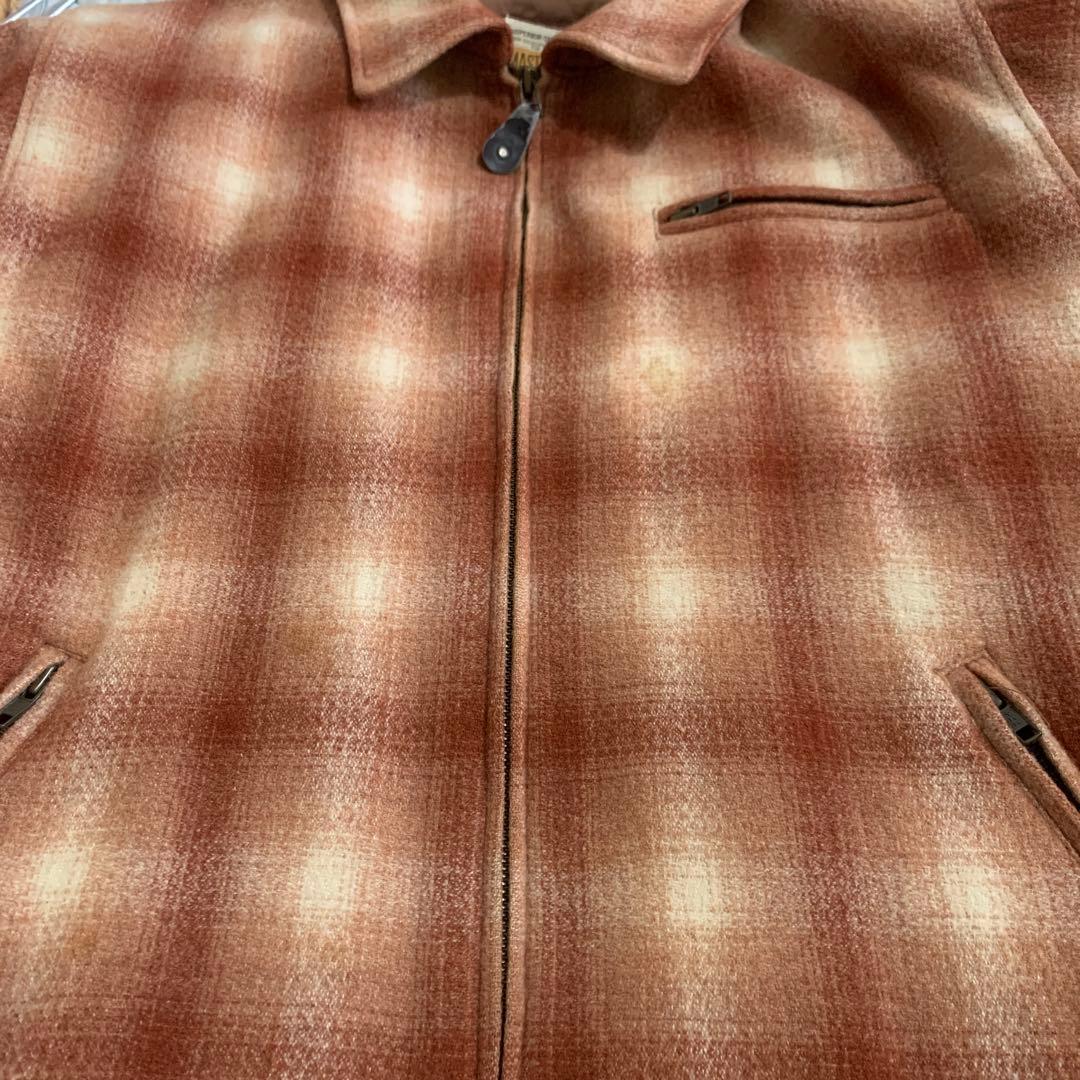 90s オンブレ　スポーツジャケット　ウールジャケット　ピンク　y2k