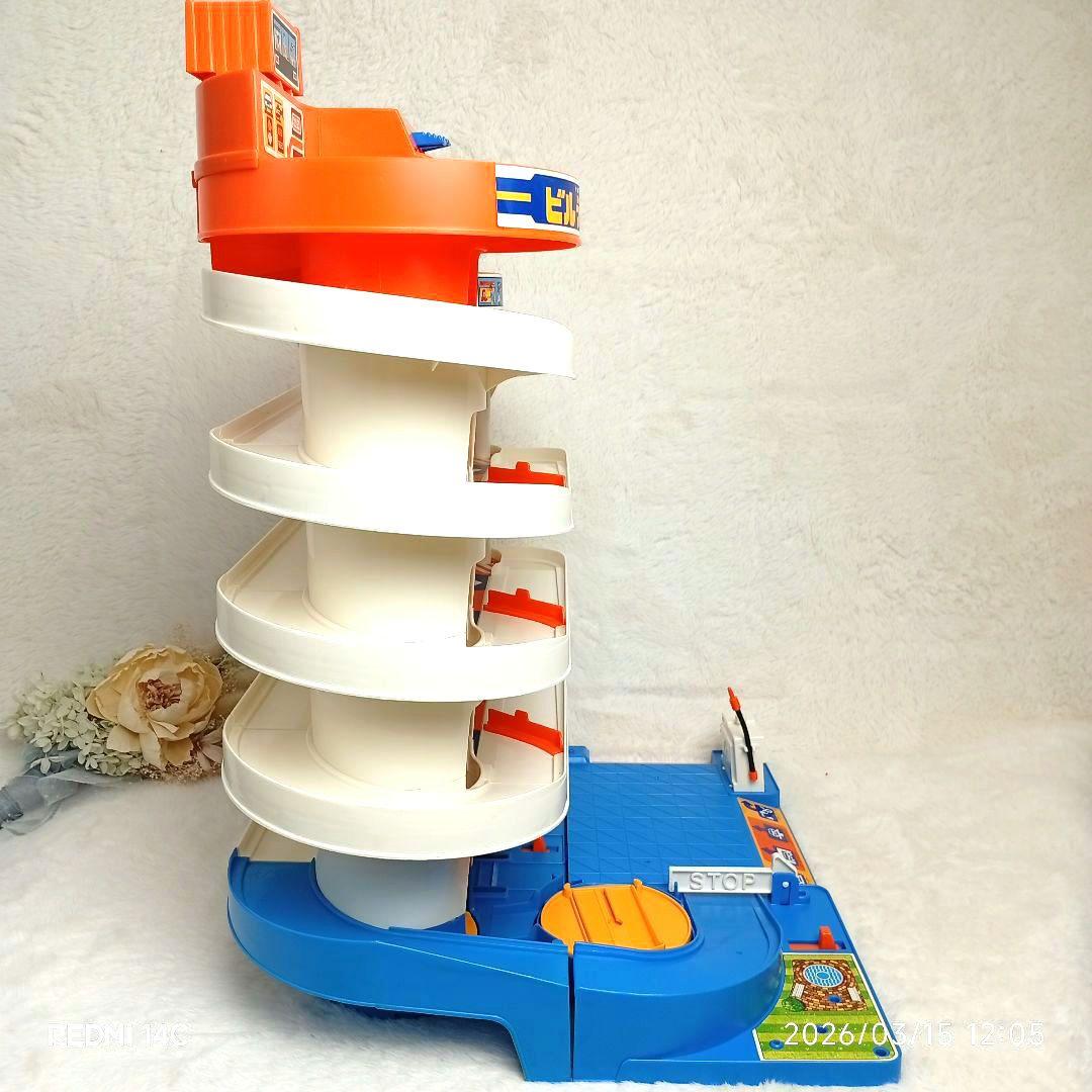 【TOMY】当時物トミカビルデラックスヘリコプター付 備品完備 動作確認済