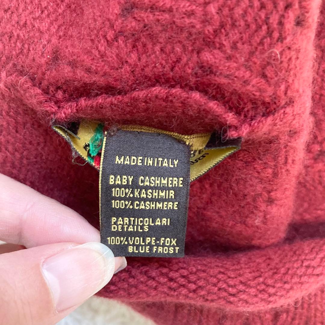 ロロピアーナ ニット帽　カシミヤ　カシミア　赤