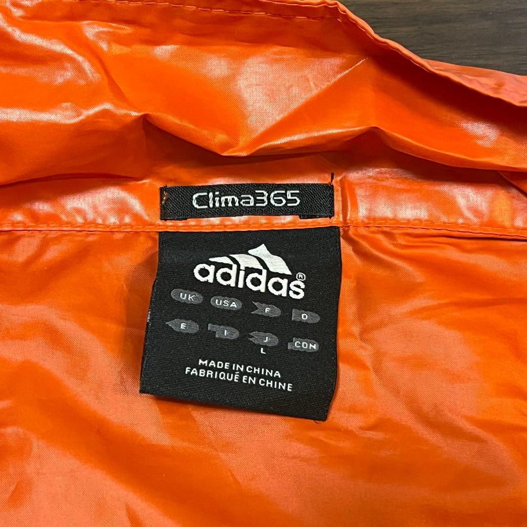 adidas ウインドブレーカー オレンジ フルジップ