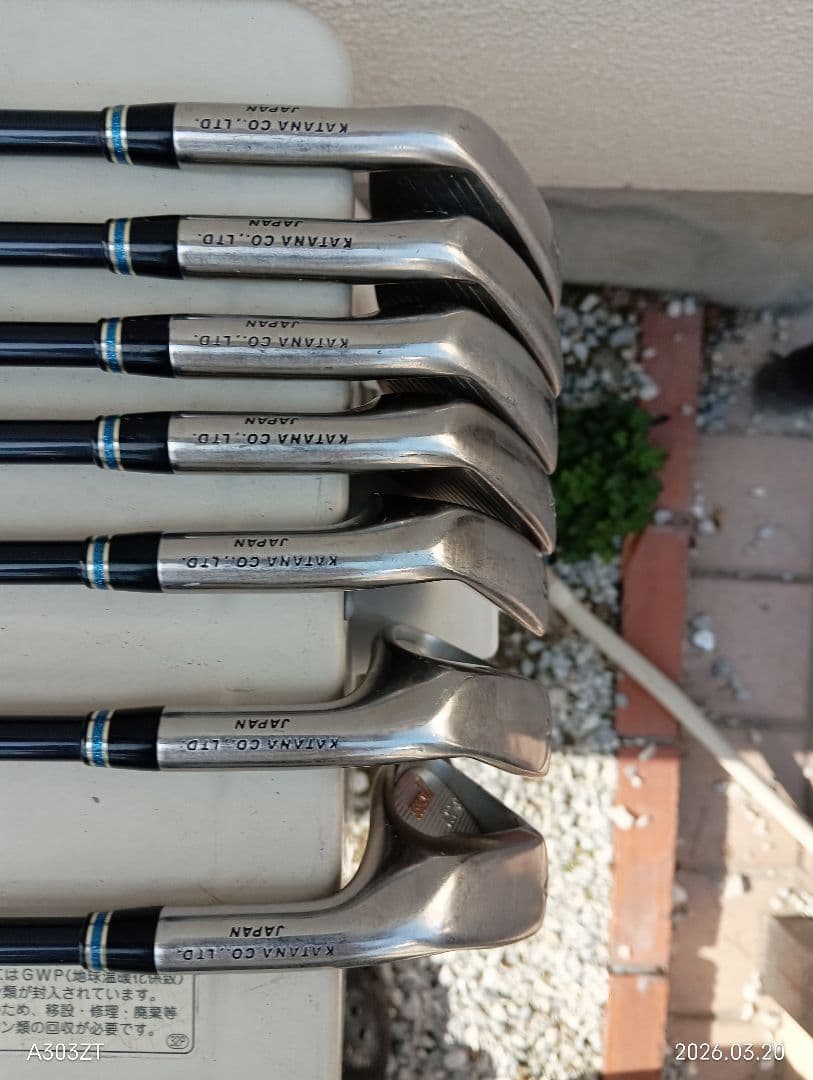 アイアンセット 7本セットカタナ Aから7番シャフトSR