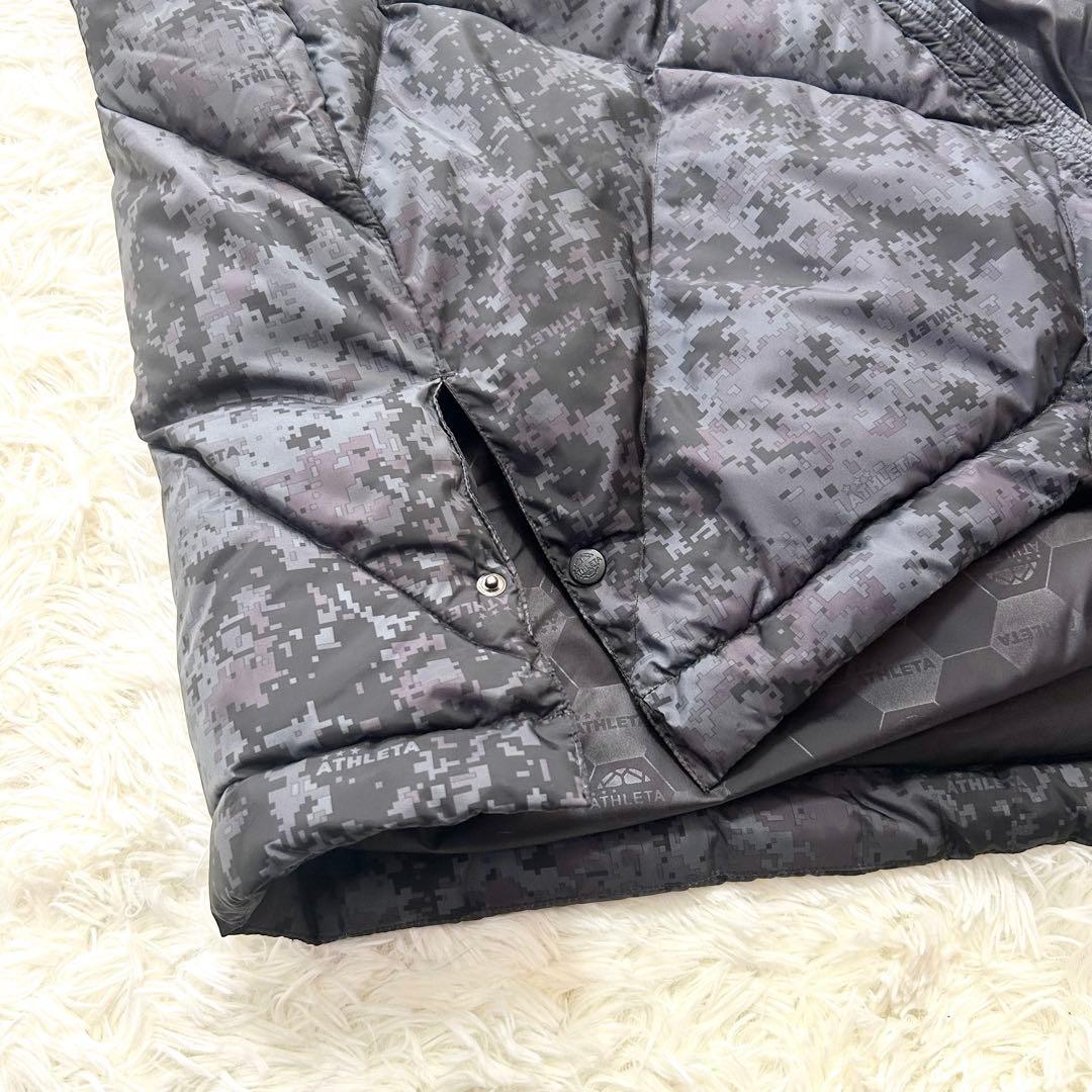 【美品】ATHLETA アスレタ ベンチコート 迷彩カモフラージュ柄 Lサイズ