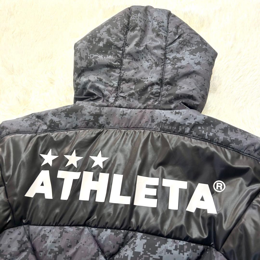 【美品】ATHLETA アスレタ ベンチコート 迷彩カモフラージュ柄 Lサイズ