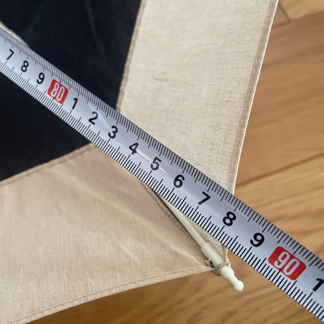 BURBERRY 折りたたみ日傘 ブラック/ベージュ　ロゴ