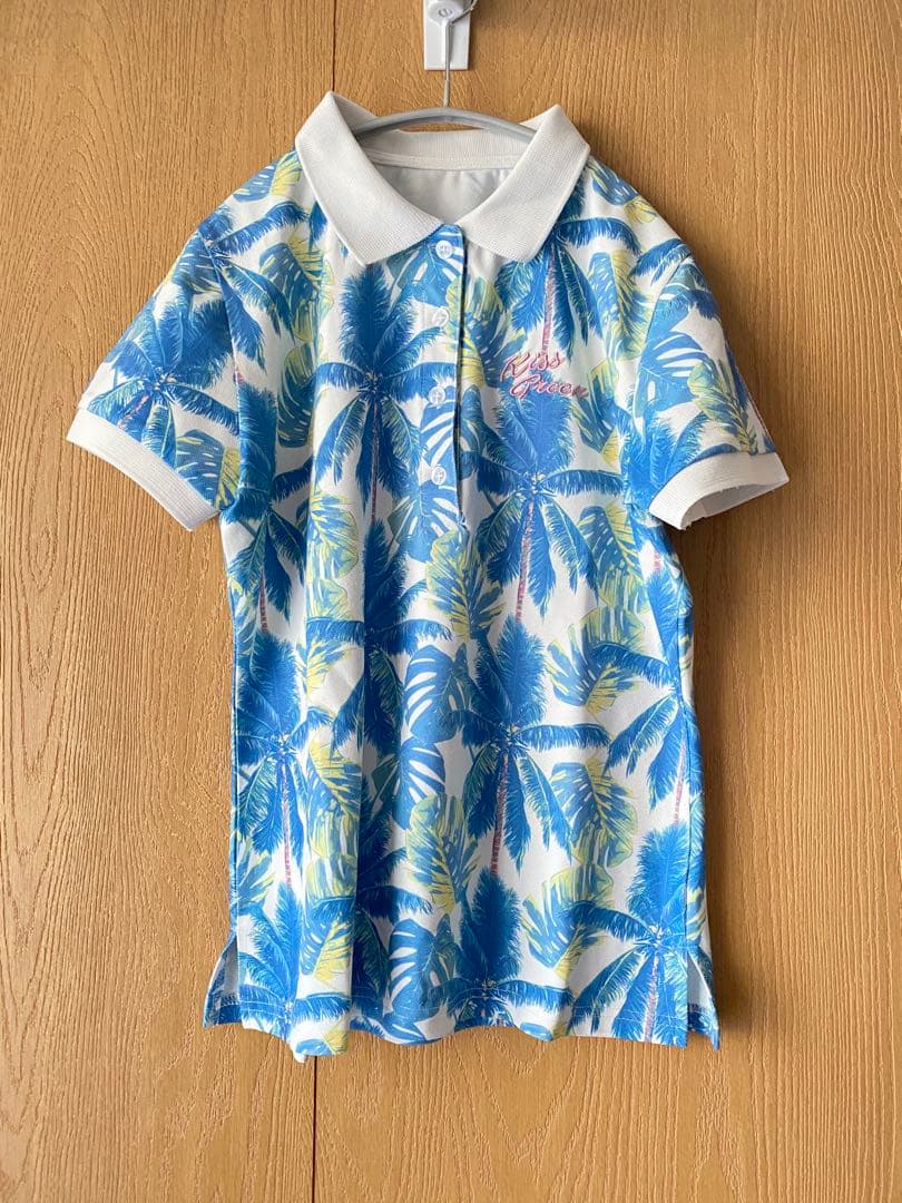 キスオンザグリーン　ヤシの木柄　ゴルフウェアセットアップ