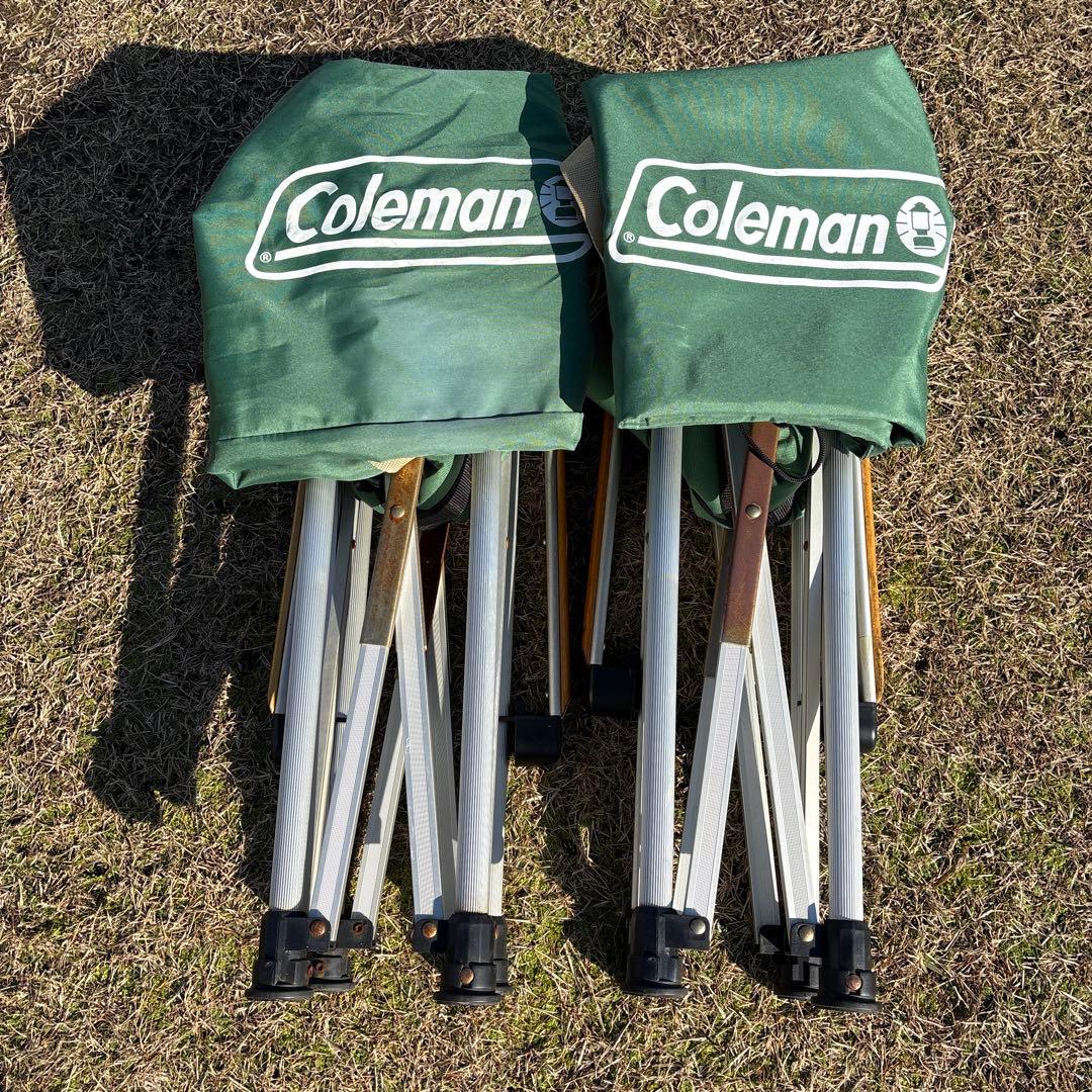 ☆コールマン(Coleman)スリム キャプテンチェア(グリーン) 2脚セット