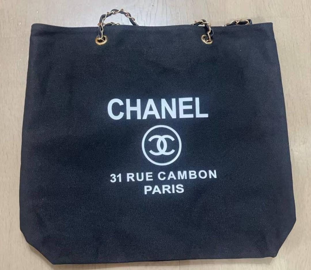 未使用　ブラック チェーン付 2way トートバッグ ブラック