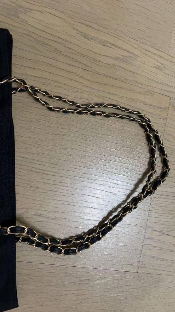 未使用　ブラック チェーン付 2way トートバッグ ブラック