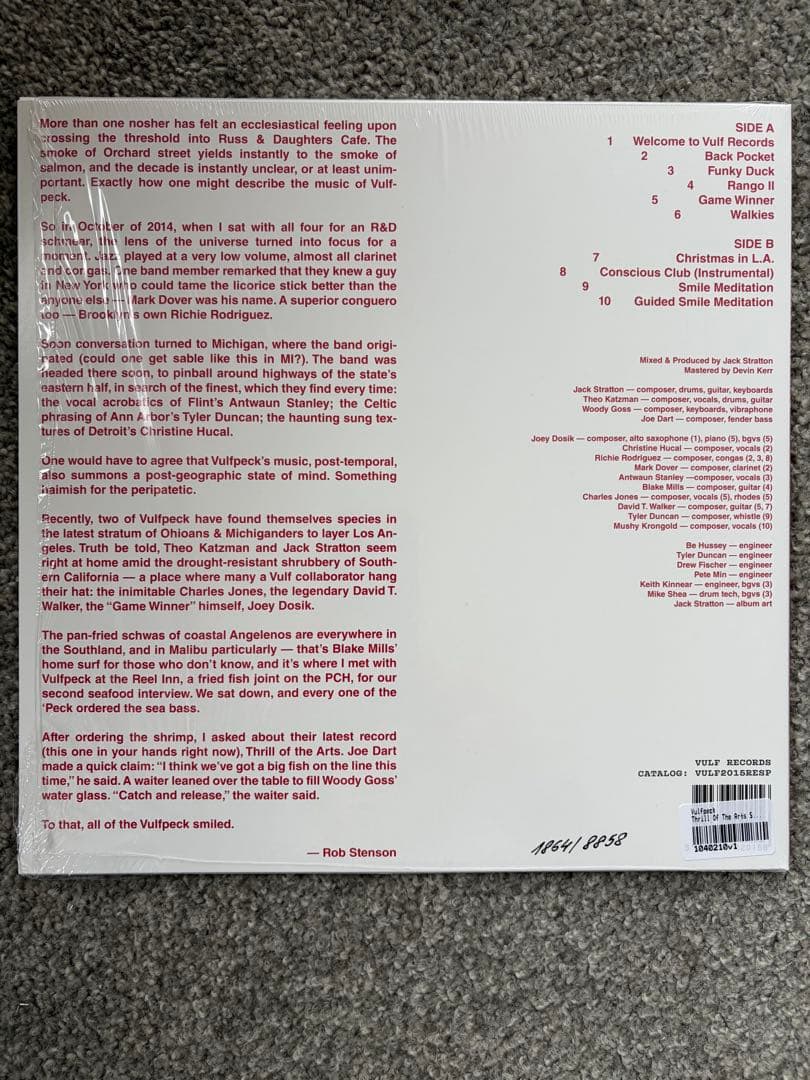 Vulfpeck Thrill of the Arts レコード