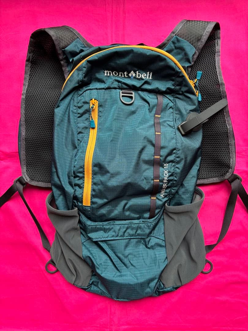 フィッシングベストモンベル　アングラーパック15 ブルーグリーン　送料込み！