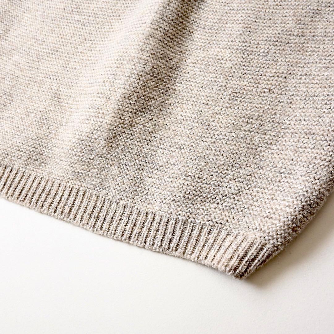 中川政七商店 コクーン ウール ニットベストカーディガン へちま襟