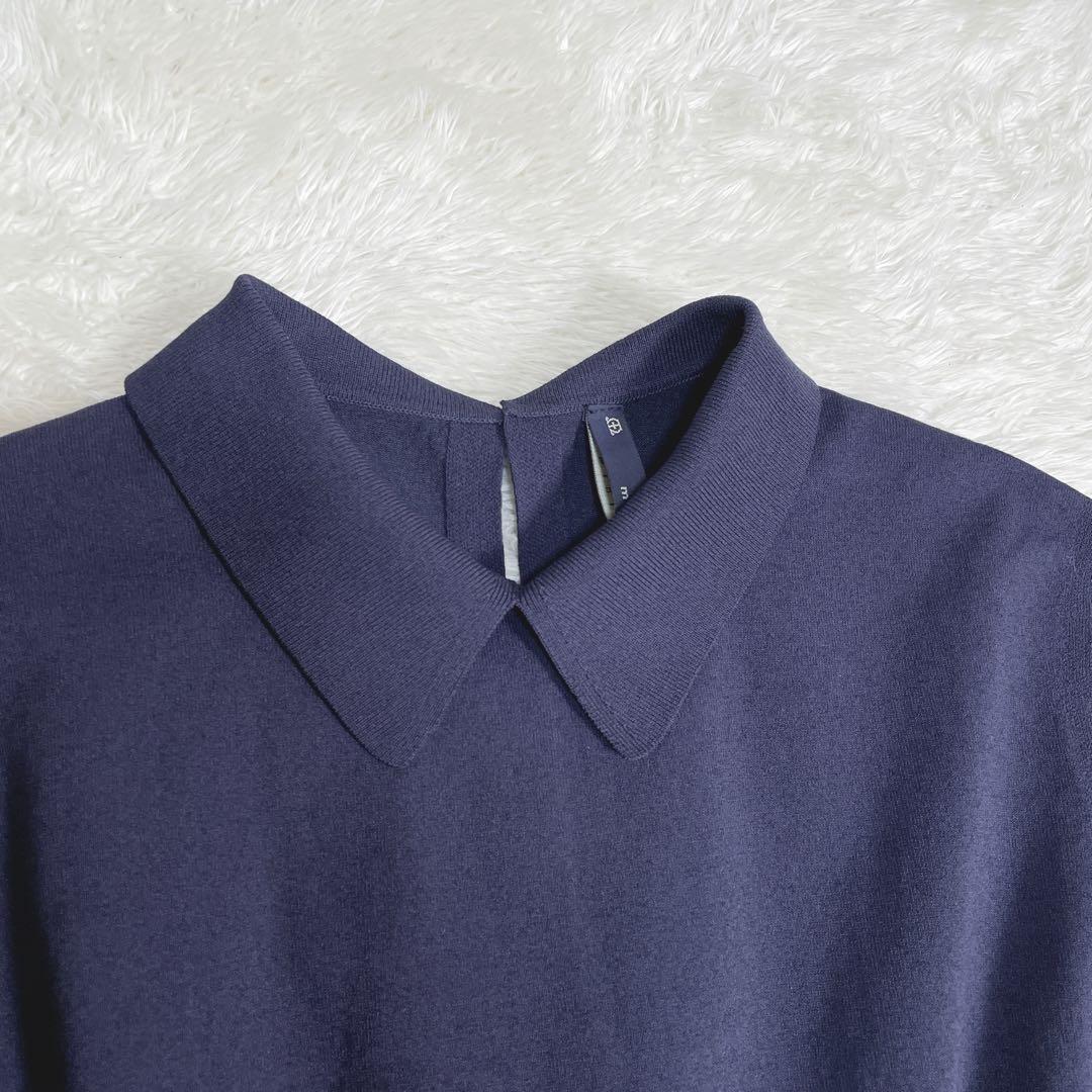 新品タグ付き　マルティニーク　ポロニットワンピース　ネイビー