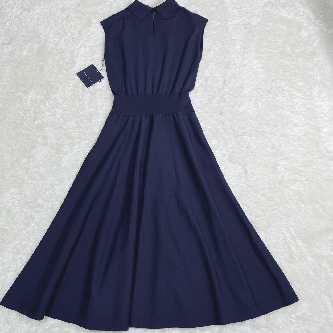 新品タグ付き　マルティニーク　ポロニットワンピース　ネイビー