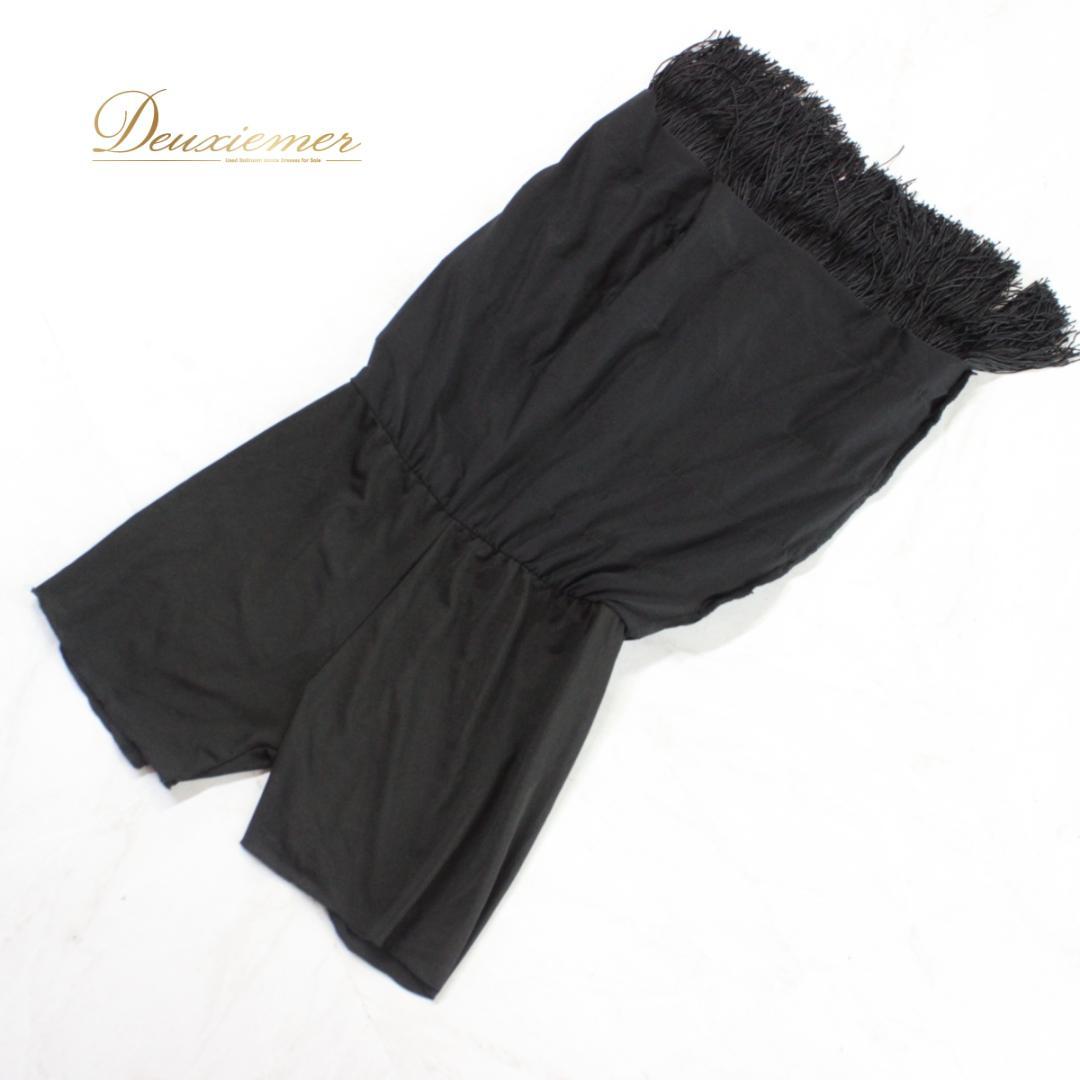 【美品 社交ダンス衣装】上下セット レッスンウェア 練習着 Lサイズ 黒 花柄