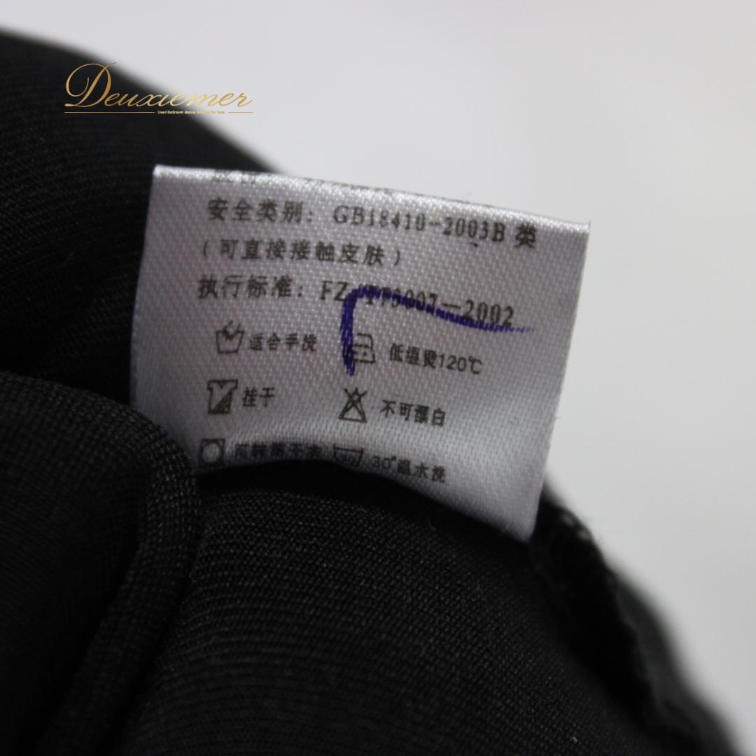 【美品 社交ダンス衣装】上下セット レッスンウェア 練習着 Lサイズ 黒 花柄