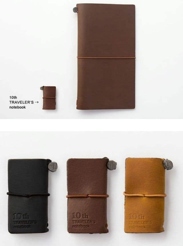 限定品！トラベラーズノート10周年記念ミニ缶セット（キャメル）