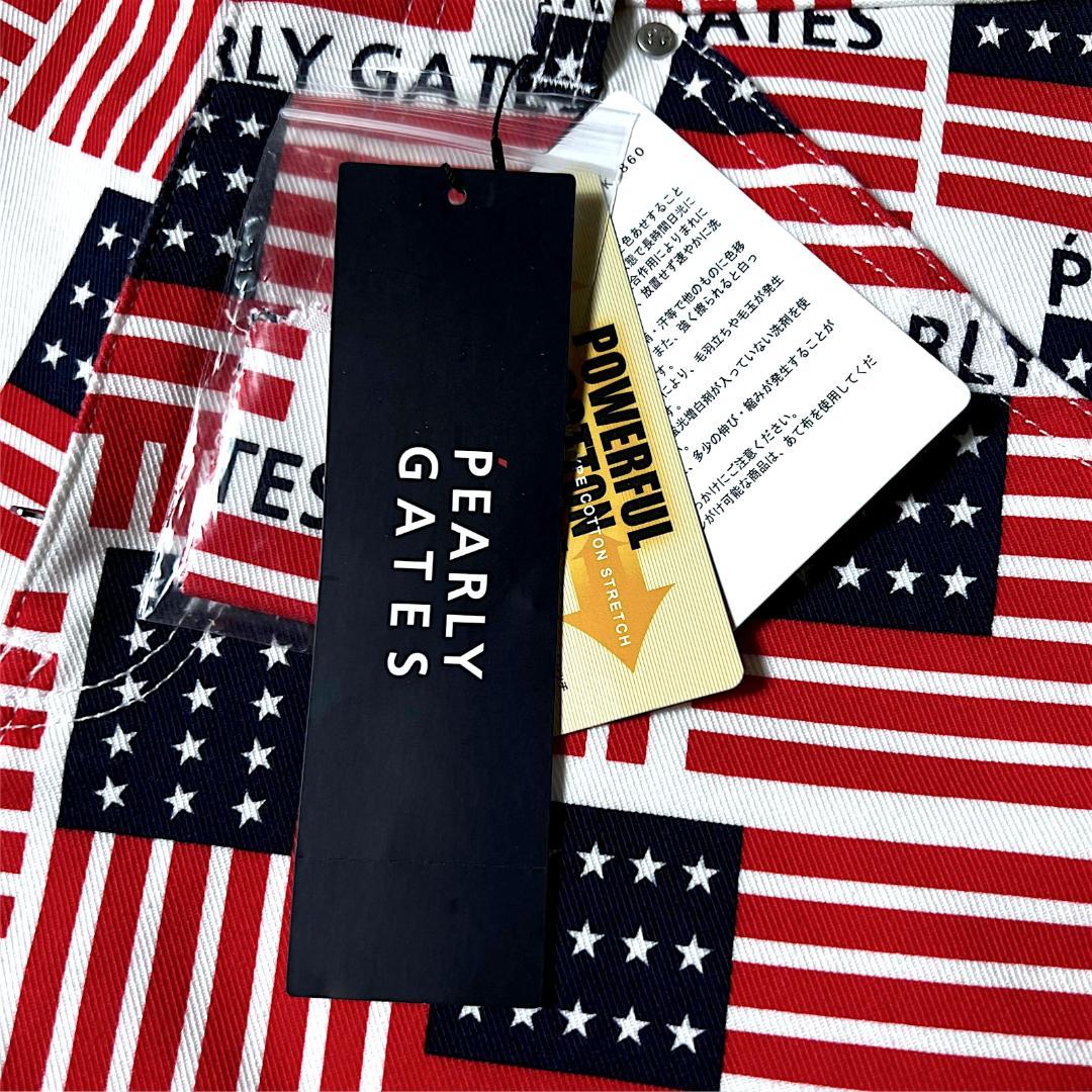 00 パーリーゲイツ 星条旗柄 パワフルストレッチ ロングパンツ 101