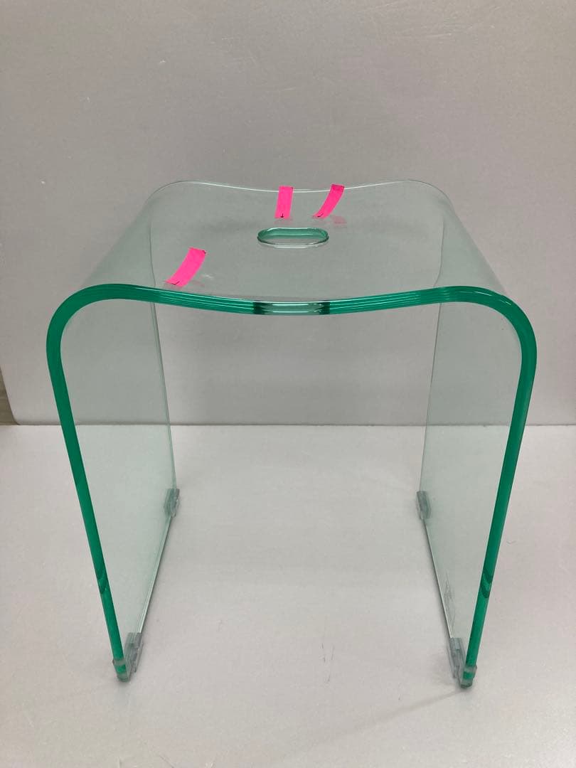 バスチェア　風呂椅子　風呂イス　アクリル　洗面器セット　高さ約40㎝ kuai