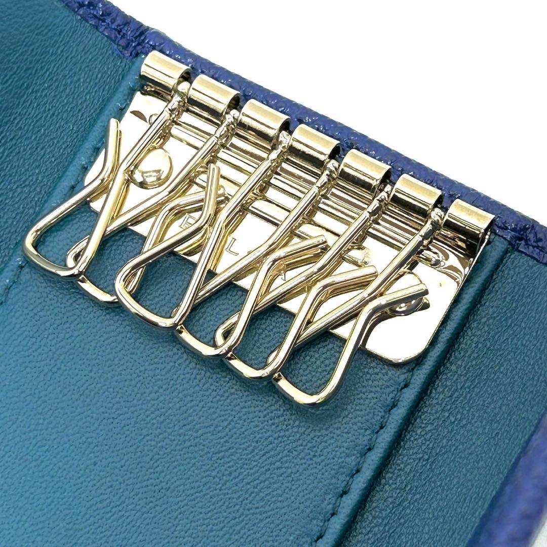 ブルガリ グレインカーフレザー 6連キーケース ブルガリ・ブルガリ 281403