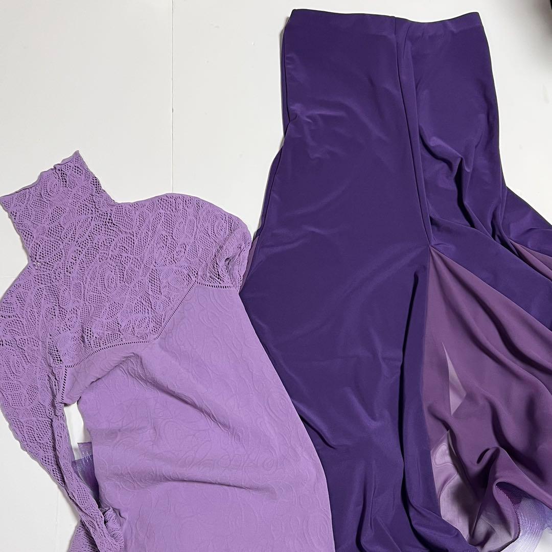 チャコット　ノーソーイングニット　　タートル　パープル　伸縮性あり